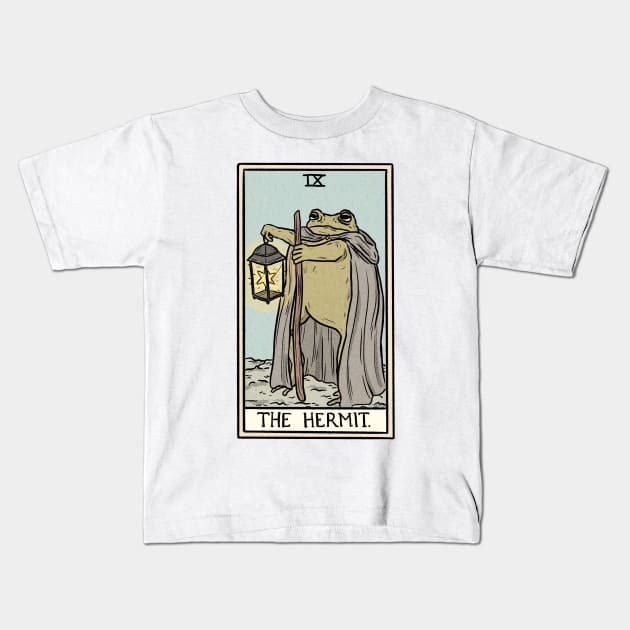 The Hermit Toad Tarot Kids T-Shirt by Jewelia